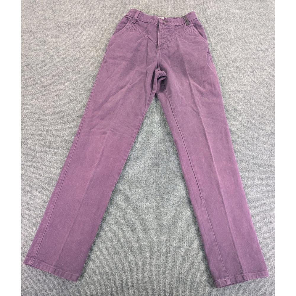 Vintage Calamity Jeans Purple High Waisted V-Yoke Western Denim Pants Size 9 USA